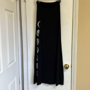 Got Style - Small - Moon Phases Black Maxi lightweight skirt